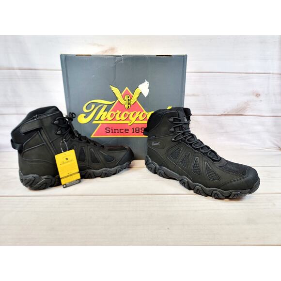 Thorogood Crosstrex Hiking Boots Mens Sz 14 BBP 6" Waterproof Side-zip 834-6295 - Picture 1 of 16